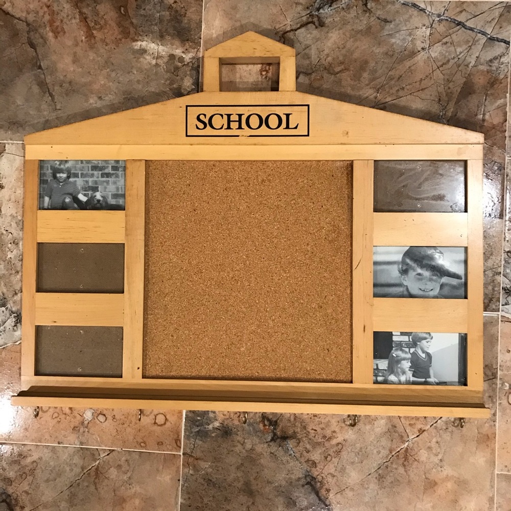 Picture frame with cork board